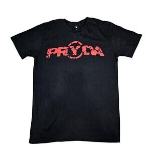 PRYDA BLACK/RED LOGO T‑SHIRT – ERIC PRYDZ PRESENTS PRYDA – SIZE M – 100% COTTON